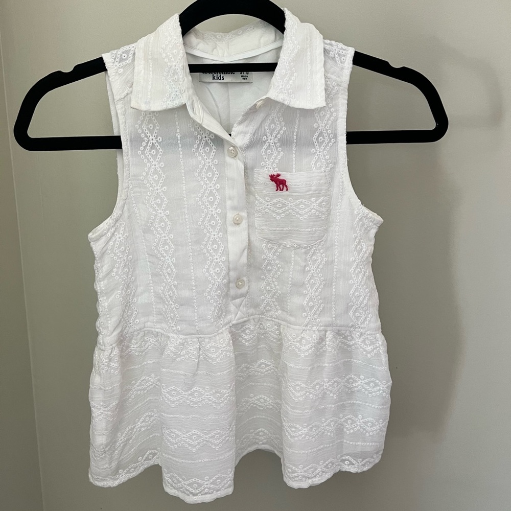 Abercrombie kids white tank